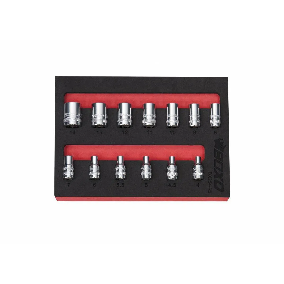 13 Pc 1/4" Drive Metric Standard Length 12 Pt Chrome Socket Set | 1/9th EVA Foam