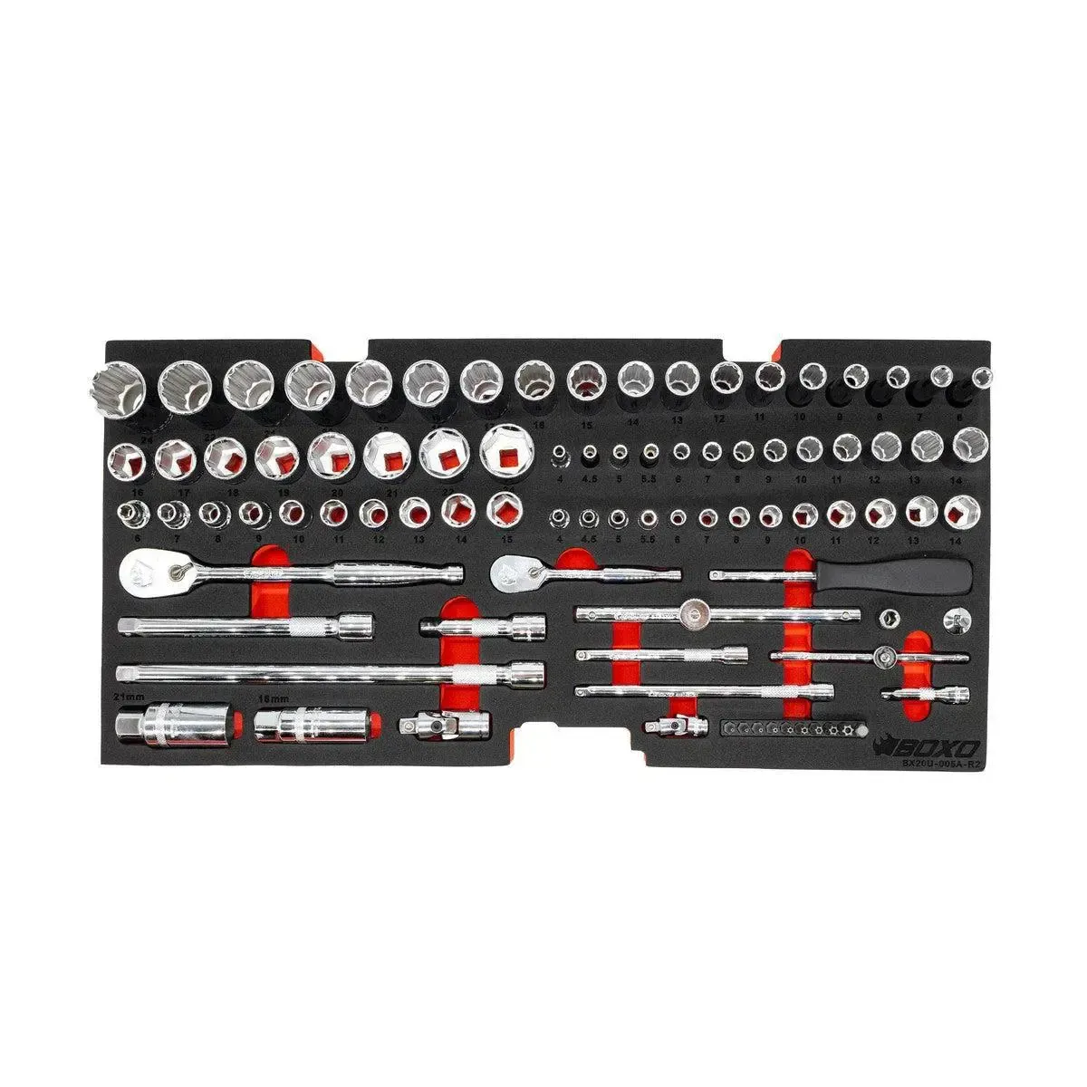133-Piece Metric 3-Drawer Hand Carry Tool Box - Image 5