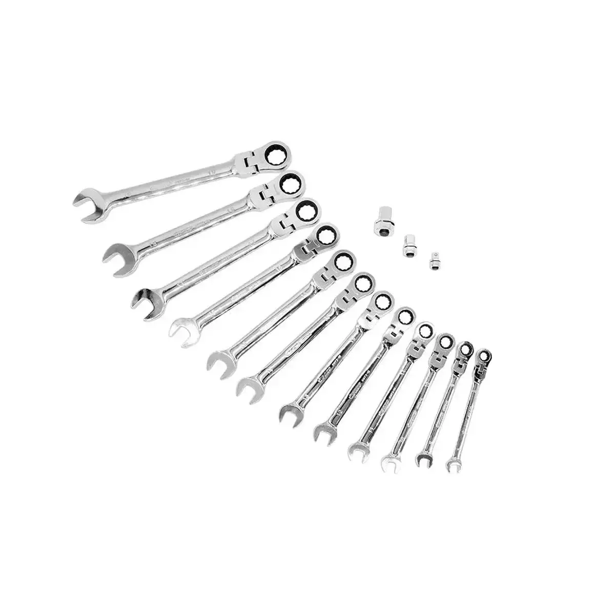 15-Piece Metric Flex Head Ratcheting Wrench Set | 1/3rd EVA Foam - Image 2