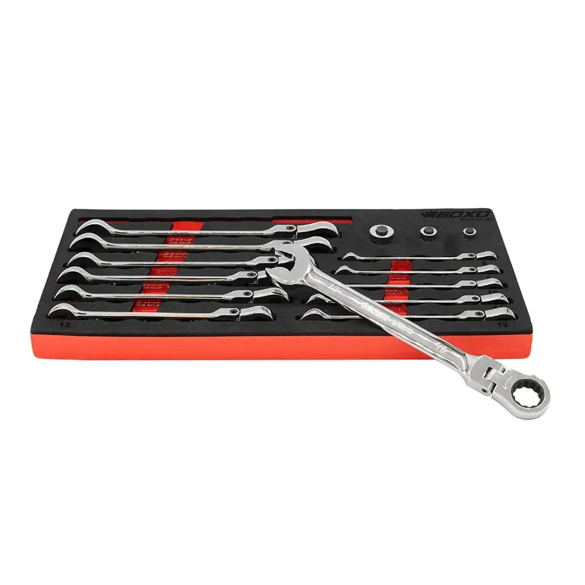 15-Piece Metric Flex Head Ratcheting Wrench Set | 1/3rd EVA Foam - Image 5