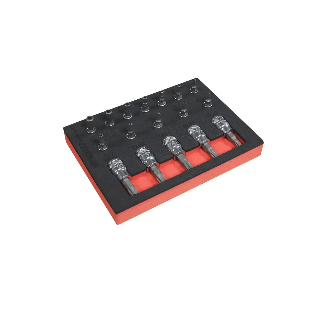 17-Piece 1/4" & 3/8" Drive Tamper Proof Hex & Torx Bit Socket Set | 1/9 Drawer EVA Foam - Image 8