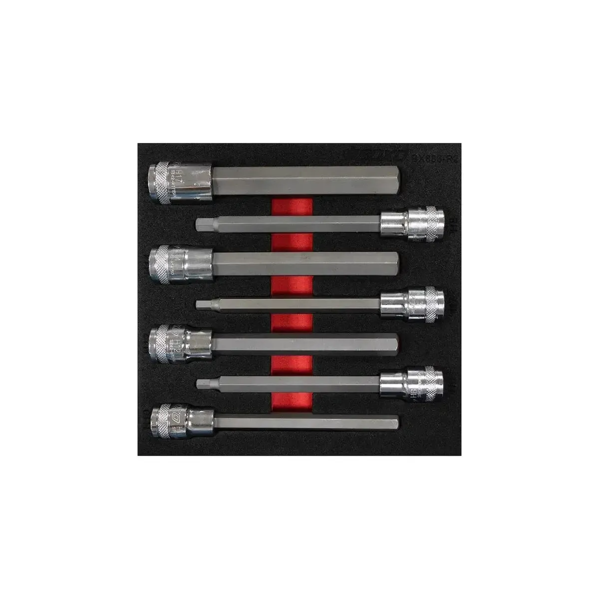 7-Piece 1/2" Drive Long Hex Bit Socket | 1/6 Drawer EVA Foam