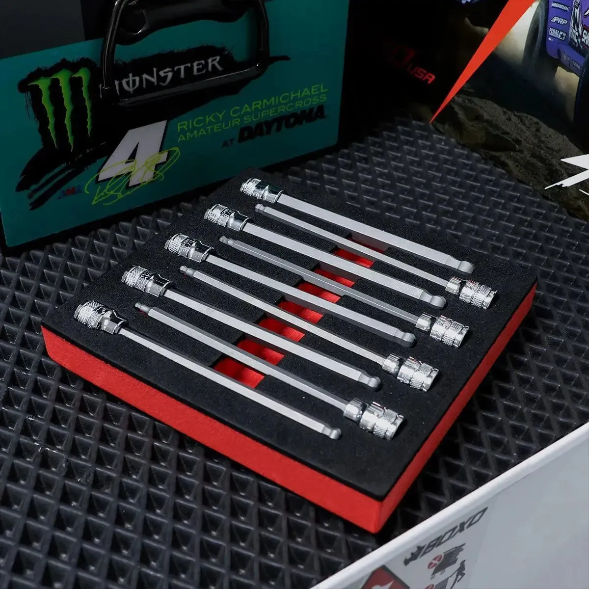 9-Piece 3/8" Drive SAE Extra-Long Ball Point Hex Bit Socket Set | 1/6 Drawer EVA Foam - Image 5