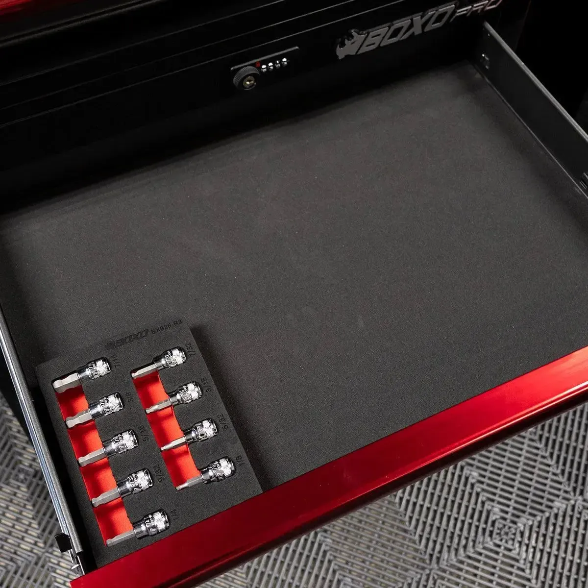 9-Piece 3/8" Drive SAE Ball Point Hex Bit Socket Set | 1/9 Drawer EVA Foam - Image 2
