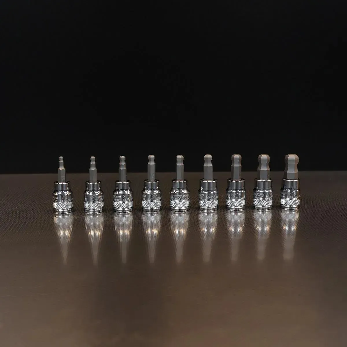 9-Piece 3/8" Drive SAE Ball Point Hex Bit Socket Set | 1/9 Drawer EVA Foam - Image 4