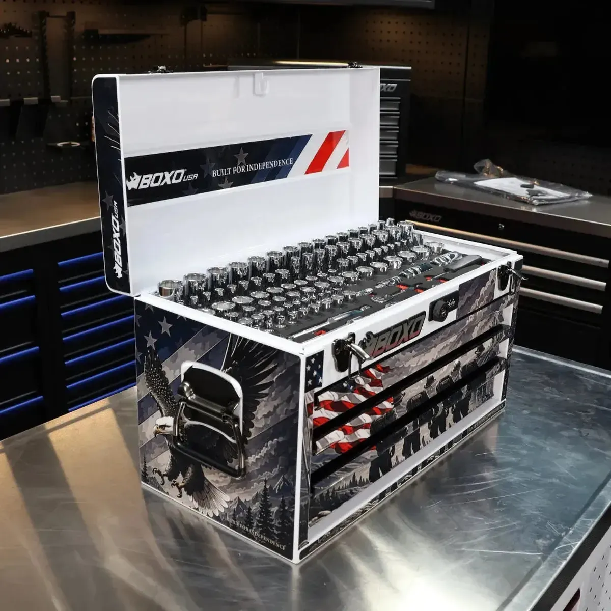 America 250 3-drawer Hand Carry Toolbox - Image 4