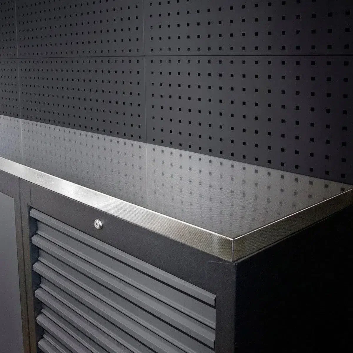 Dimpled Stainless Worktop 94.64" W x 19.68" D x 1.5" H