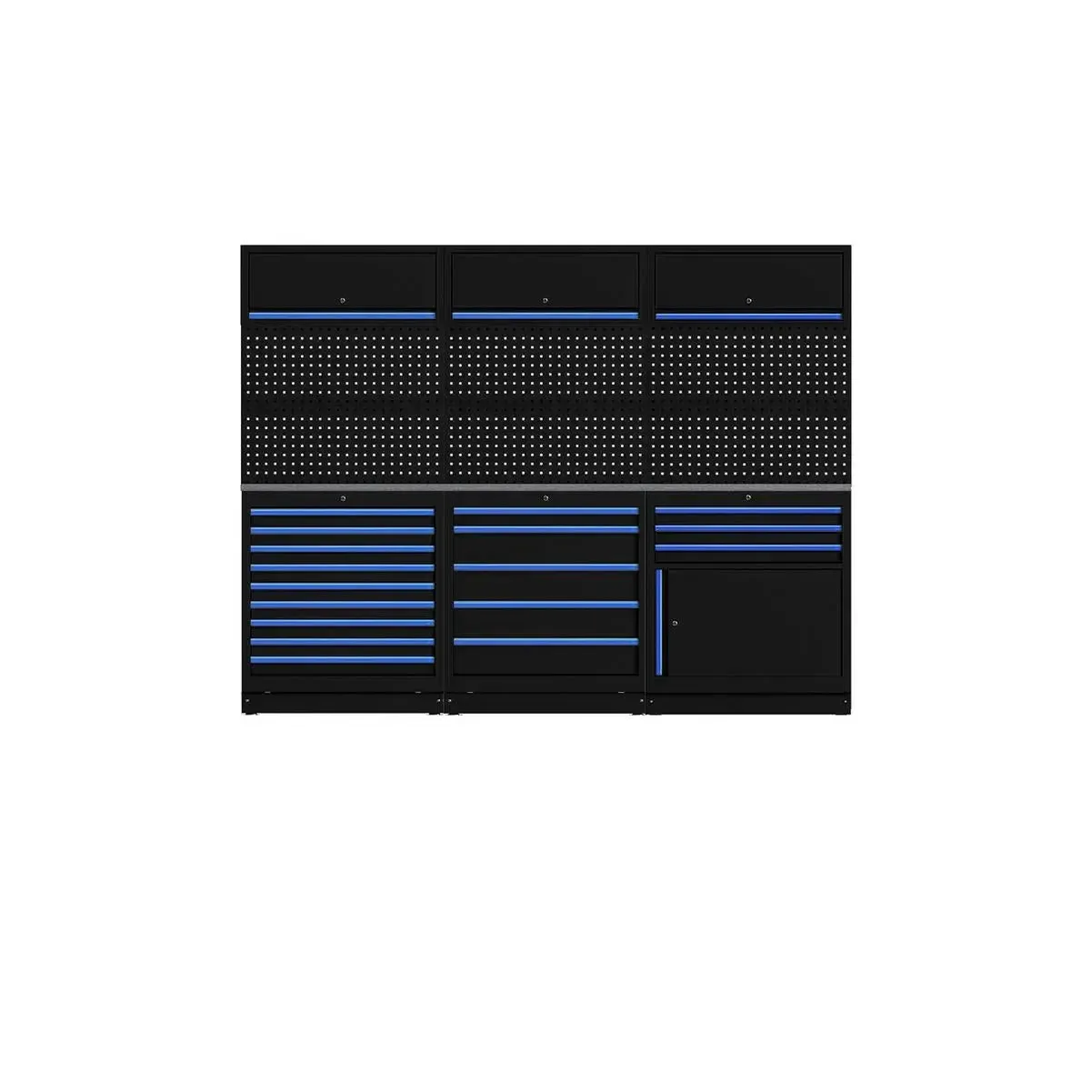 OSM Pro Series | 102" 13-Piece Professional Organized Storage Modules Build Out | 17-Drawers, 3-Cabinets