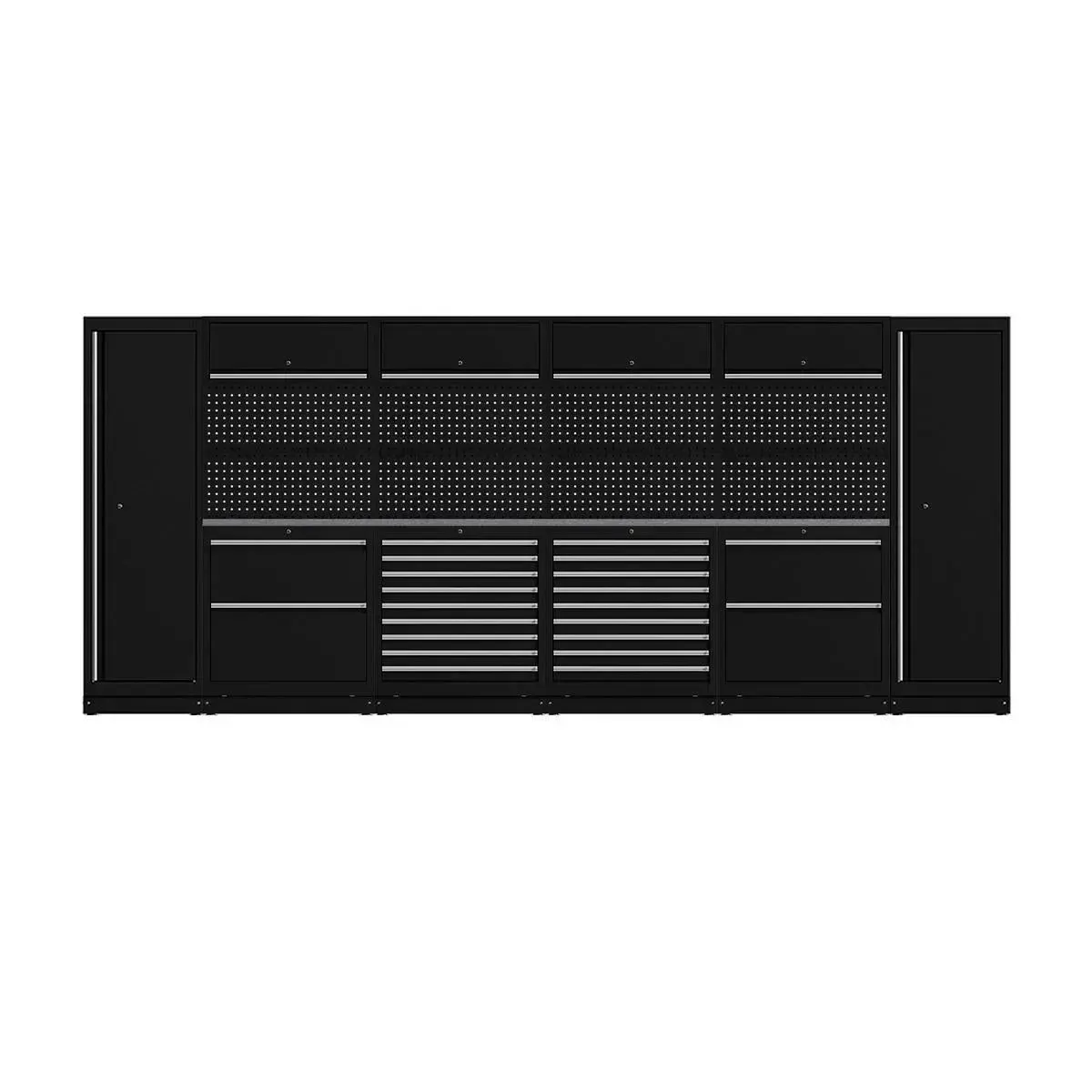 OSM Pro Series | 160" 20-Piece Professional Organized Storage Modules Build Out | 22-Drawers, 6-Cabinets