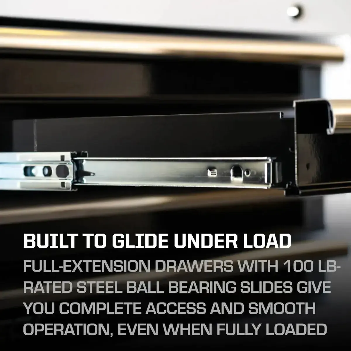 Tech Series | 41" 19-Drawer Rolling Tool Box | Black - Image 4