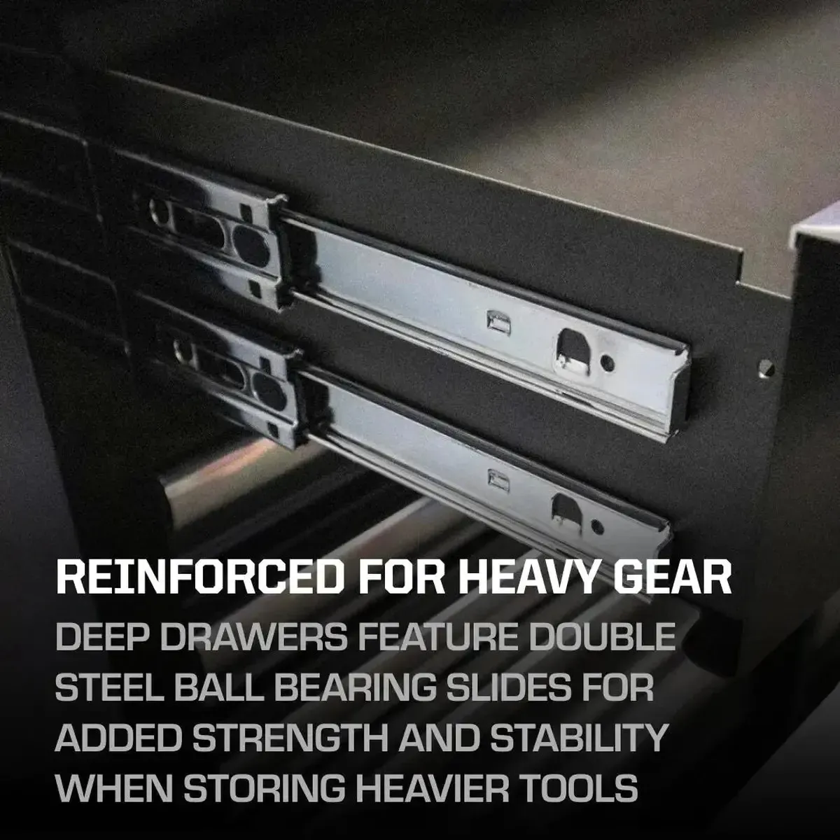 Tech Series | 41" 19-Drawer Rolling Tool Box with 222-Piece Master Tool Set | Black - Image 7
